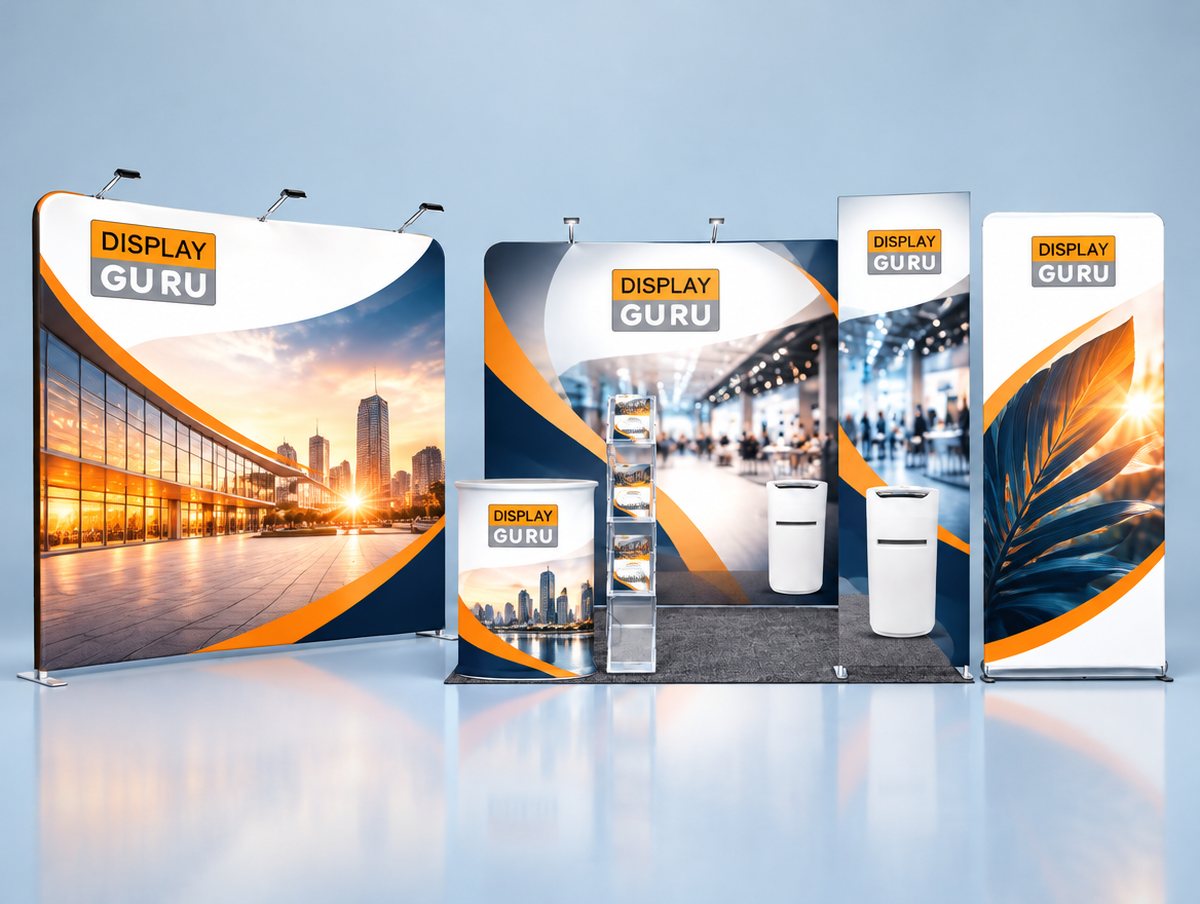Backdrop ผ้า บูธผ้า Ezy Tube Fabric System Display Guru
